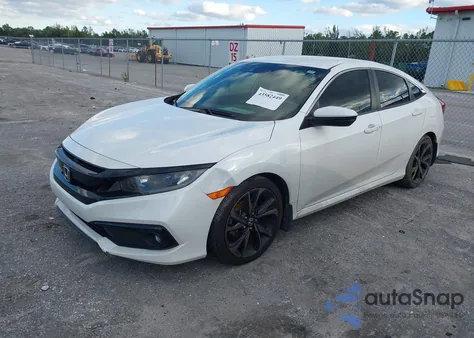 2020 Honda Civic Sport z USA, uszkodzony, nr VIN 19XFC2F85LE005197